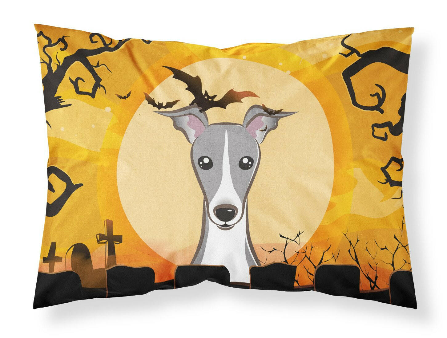 Halloween Italian Greyhound Standard Pillowcase Lightweight Super Soft Easy Care Decorative Artwork Pillowcase, Standard