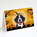 Halloween Bernese Mountain Dog Greeting Cards Pack of 8 Blank Cards with Envelopes Whimsical A7 Size 5x7