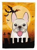 Halloween French Bulldog House Flag 28x40 Porch Sleeve Pole Decorative Outside Yard Banner Artwork Wall Hanging, Polyester