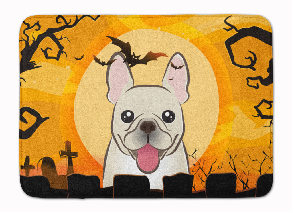 Halloween French Bulldog Memory Foam Kitchen Mat Machine Washable Anti-Fatigue Cushion Comfort Bath or Kitchen Rug