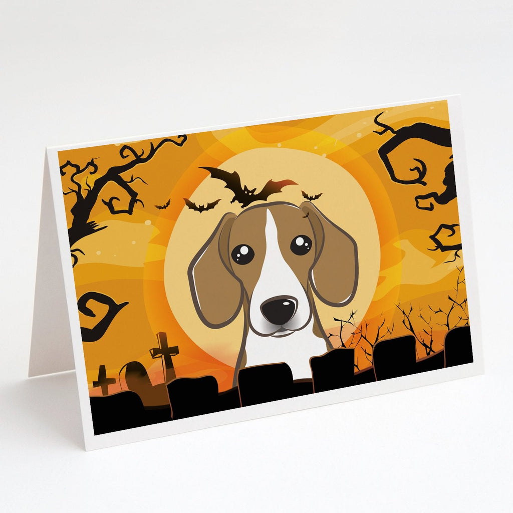 Halloween Beagle Greeting Cards Pack of 8 Blank Cards with Envelopes Whimsical A7 Size 5x7