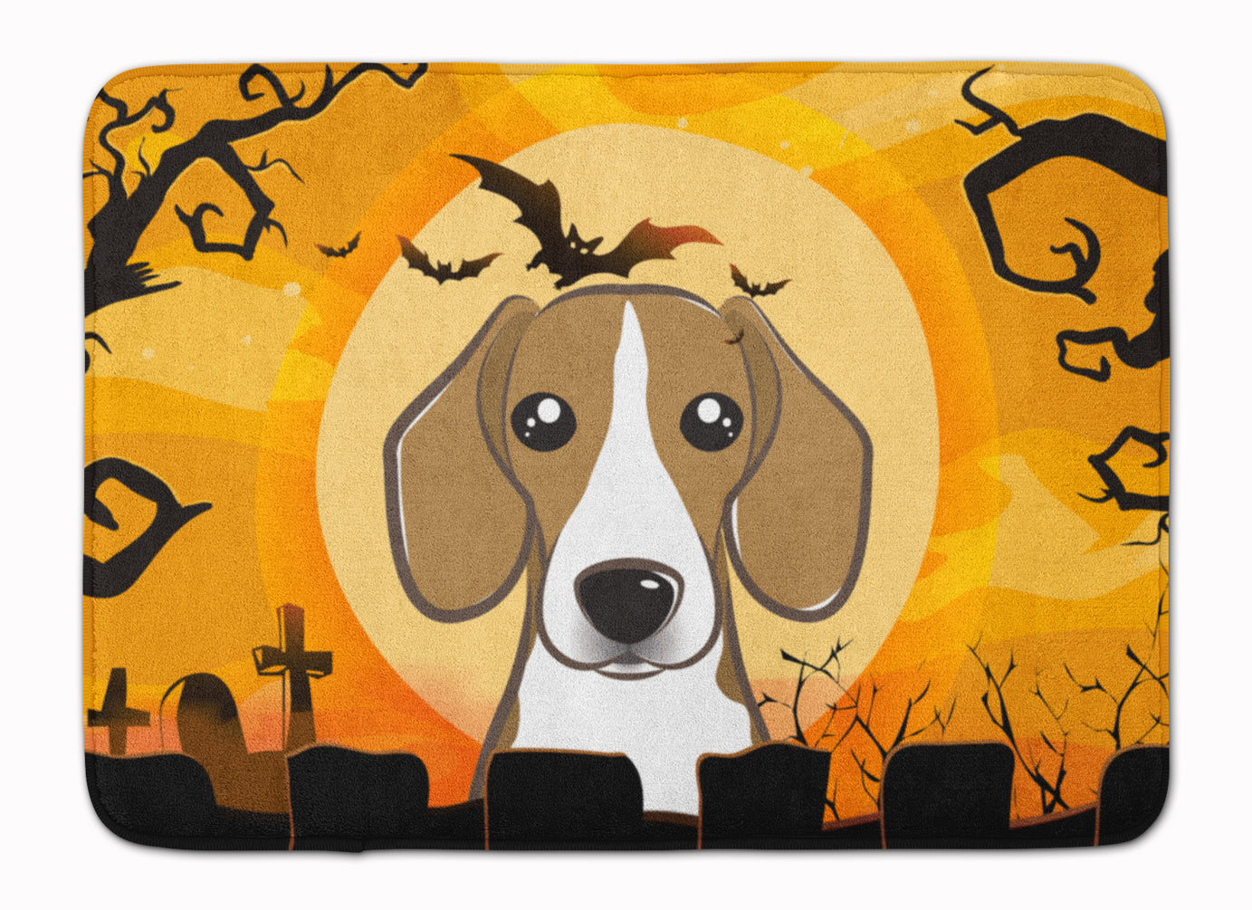 Halloween Beagle Memory Foam Kitchen Mat Machine Washable Anti-Fatigue Cushion Comfort Bath or Kitchen Rug