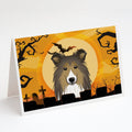 Halloween Sheltie Greeting Cards Pack of 8 Blank Cards with Envelopes Whimsical A7 Size 5x7