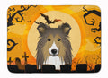 Halloween Sheltie Memory Foam Kitchen Mat Machine Washable Anti-Fatigue Cushion Comfort Bath or Kitchen Rug