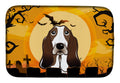 Halloween Basset Hound Dish Drying Mat Absorbent Dish Drying Mat Pad for Kitchen Counter Dish Drainer Mat for Countertop, 14 x 21", Multicolor