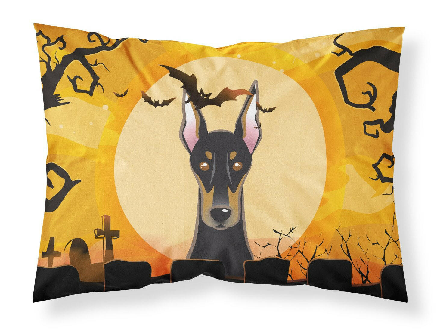 Halloween Doberman Standard Pillowcase Lightweight Super Soft Easy Care Decorative Artwork Pillowcase, Standard