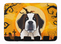 Halloween Saint Bernard Memory Foam Kitchen Mat Machine Washable Anti-Fatigue Cushion Comfort Bath or Kitchen Rug