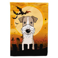 Halloween Wire Haired Fox Terrier House Flag 28x40 Porch Sleeve Pole Decorative Outside Yard Banner Artwork Wall Hanging, Polyester