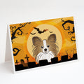 Halloween Papillon Greeting Cards Pack of 8 Blank Cards with Envelopes Whimsical A7 Size 5x7