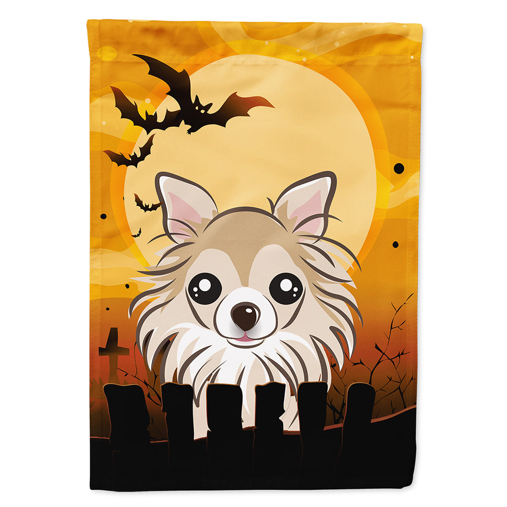 Halloween Chihuahua House Flag 28x40 Porch Sleeve Pole Decorative Outside Yard Banner Artwork Wall Hanging, Polyester