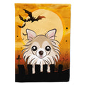 Halloween Chihuahua House Flag 28x40 Porch Sleeve Pole Decorative Outside Yard Banner Artwork Wall Hanging, Polyester