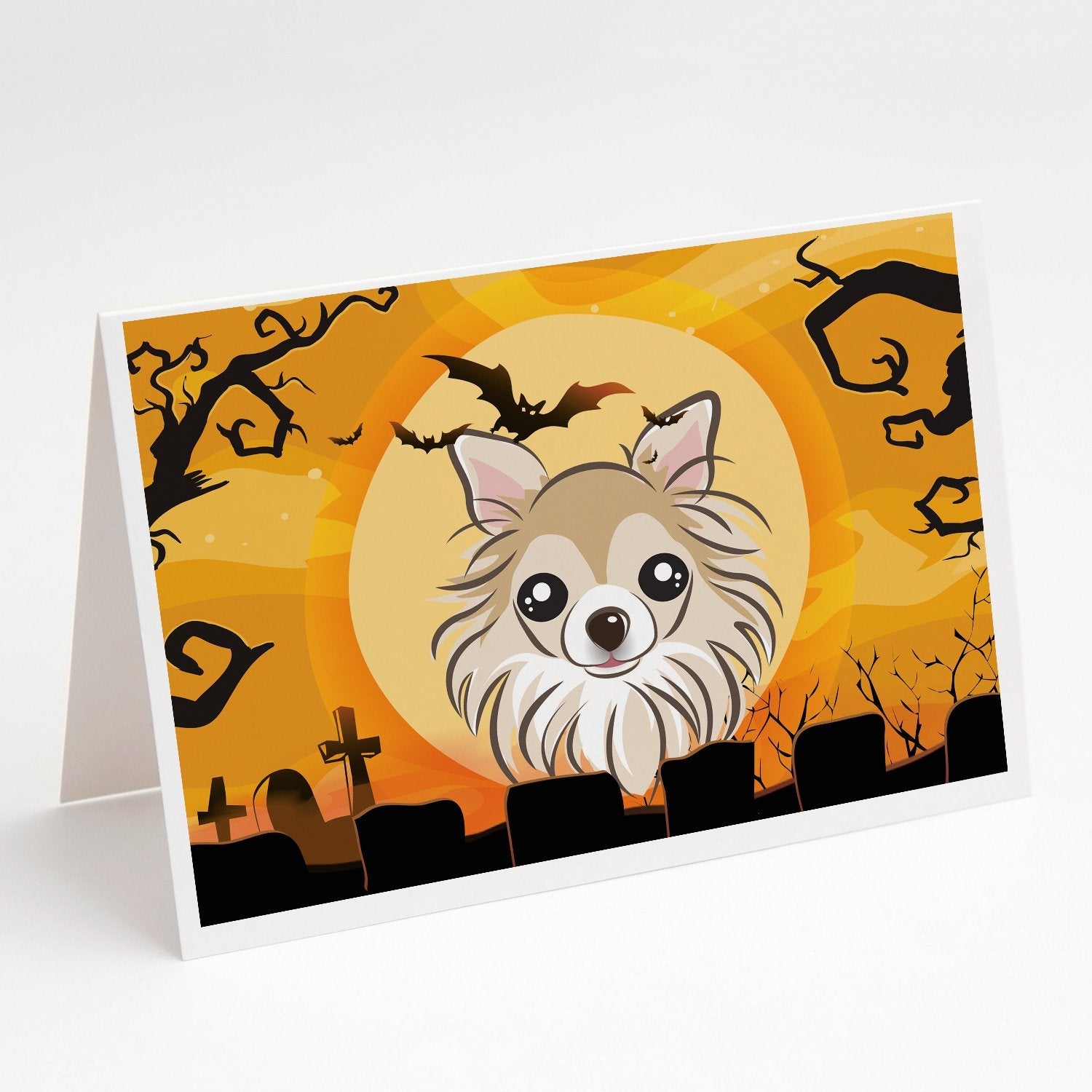 Halloween Chihuahua Greeting Cards Pack of 8 Blank Cards with Envelopes Whimsical A7 Size 5x7