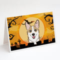 Halloween Sable Corgi Greeting Cards Pack of 8 Blank Cards with Envelopes Whimsical A7 Size 5x7