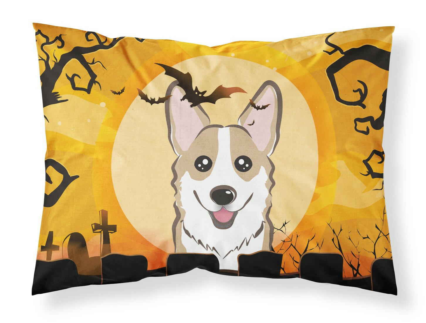 Halloween Sable Corgi Standard Pillowcase Lightweight Super Soft Easy Care Decorative Artwork Pillowcase, Standard