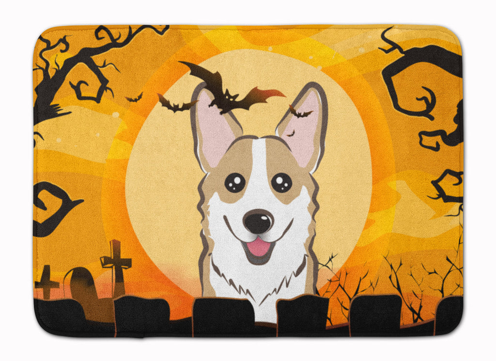 Halloween Sable Corgi Memory Foam Kitchen Mat Machine Washable Anti-Fatigue Cushion Comfort Bath or Kitchen Rug