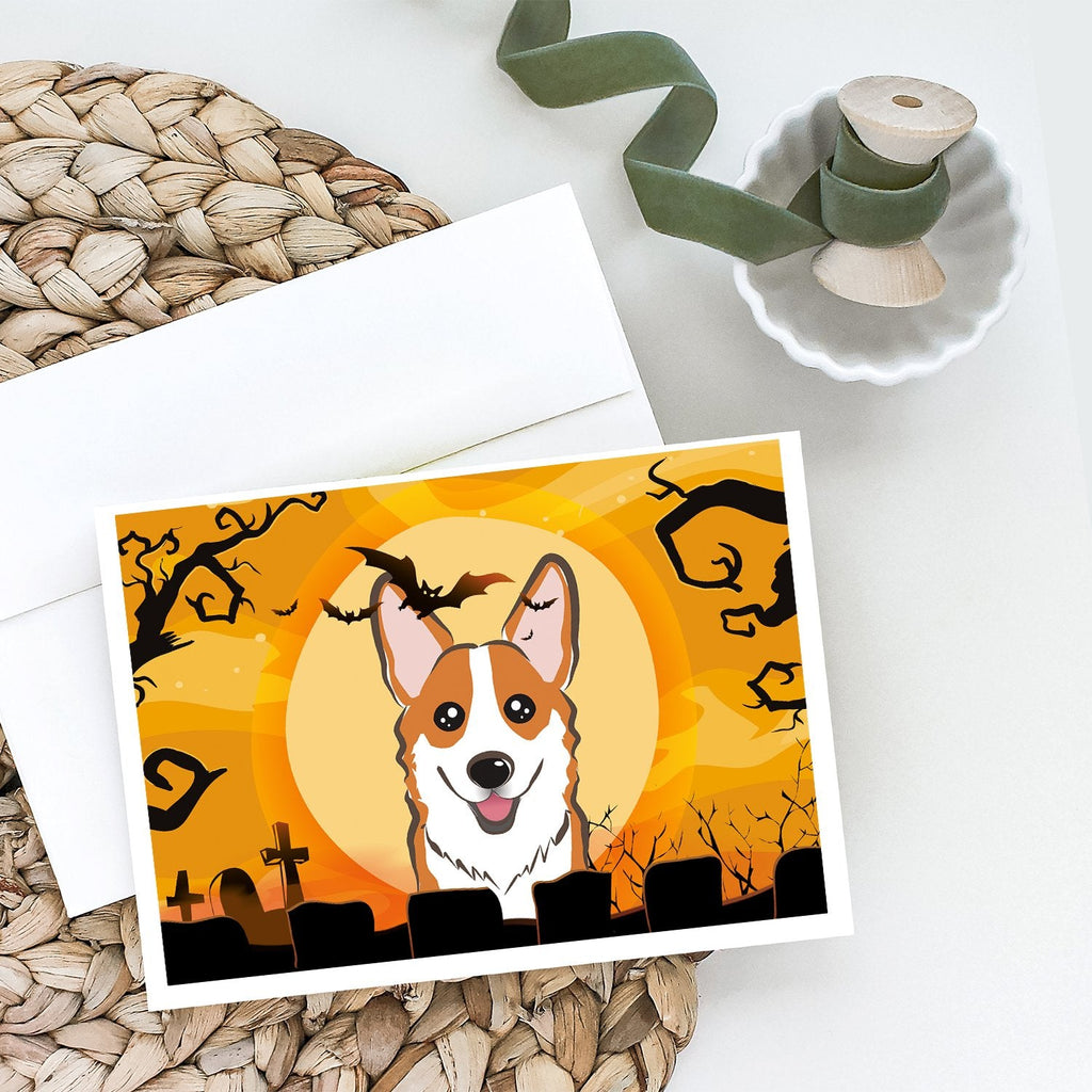 Halloween Red Corgi Greeting Cards Pack of 8 Blank Cards with Envelopes Whimsical A7 Size 5x7