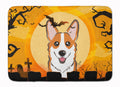 Halloween Red Corgi Memory Foam Kitchen Mat Machine Washable Anti-Fatigue Cushion Comfort Bath or Kitchen Rug