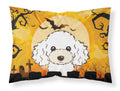 Halloween White Poodle Standard Pillowcase Lightweight Super Soft Easy Care Decorative Artwork Pillowcase, Standard