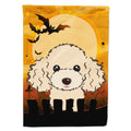 Halloween Buff Poodle House Flag 28x40 Porch Sleeve Pole Decorative Outside Yard Banner Artwork Wall Hanging, Polyester