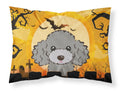 Halloween Silver Gray Poodle Standard Pillowcase Lightweight Super Soft Easy Care Decorative Artwork Pillowcase, Standard