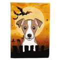 Halloween Jack Russell Terrier House Flag 28x40 Porch Sleeve Pole Decorative Outside Yard Banner Artwork Wall Hanging, Polyester
