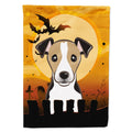 Halloween Jack Russell Terrier House Flag 28x40 Porch Sleeve Pole Decorative Outside Yard Banner Artwork Wall Hanging, Polyester