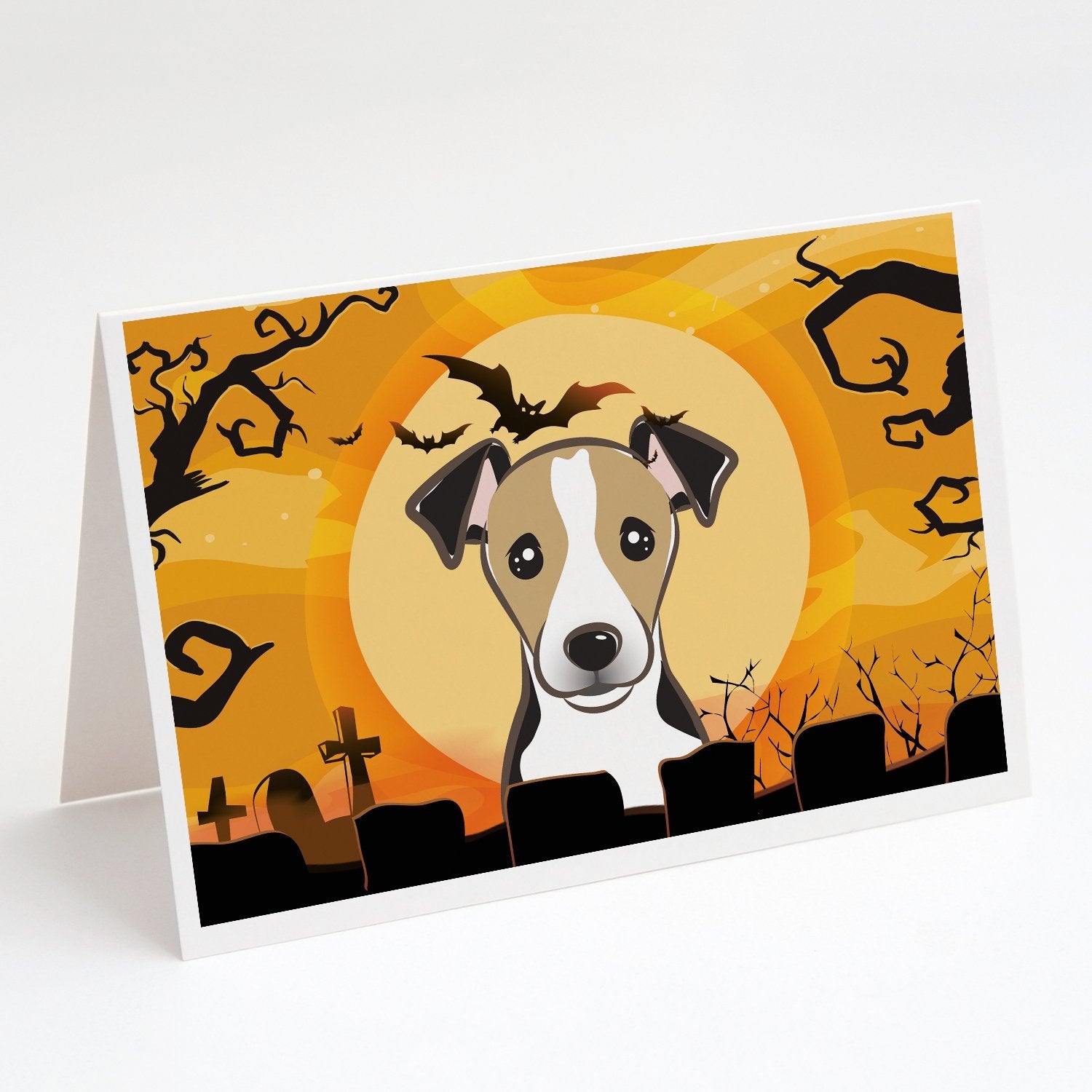 Halloween Jack Russell Terrier Greeting Cards Pack of 8 Blank Cards with Envelopes Whimsical A7 Size 5x7