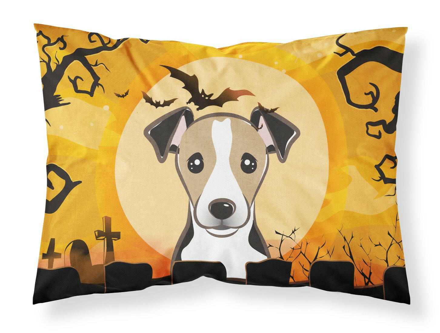 Halloween Jack Russell Terrier Standard Pillowcase Lightweight Super Soft Easy Care Decorative Artwork Pillowcase, Standard