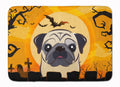 Halloween Fawn Pug Memory Foam Kitchen Mat Machine Washable Anti-Fatigue Cushion Comfort Bath or Kitchen Rug