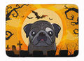 Halloween Black Pug Memory Foam Kitchen Mat Machine Washable Anti-Fatigue Cushion Comfort Bath or Kitchen Rug