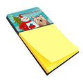 Snowman with Yorkie Yorkishire Terrier Watercolor Sticky Note Holder Refillable Dispenser Desk Accessory 3x3 Pad Gift