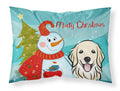 Snowman with Golden Retriever Standard Pillowcase Lightweight Super Soft Easy Care Decorative Artwork Pillowcase, Standard