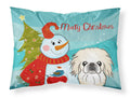 Snowman with Pekingese Standard Pillowcase Lightweight Super Soft Easy Care Decorative Artwork Pillowcase, Standard