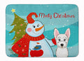 Snowman with Westie Memory Foam Kitchen Mat Machine Washable Anti-Fatigue Cushion Comfort Bath or Kitchen Rug