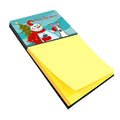 Snowman with Italian Greyhound Watercolor Sticky Note Holder Refillable Dispenser Desk Accessory 3x3 Pad Gift