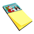Snowman with Basset Hound Watercolor Sticky Note Holder Refillable Dispenser Desk Accessory 3x3 Pad Gift