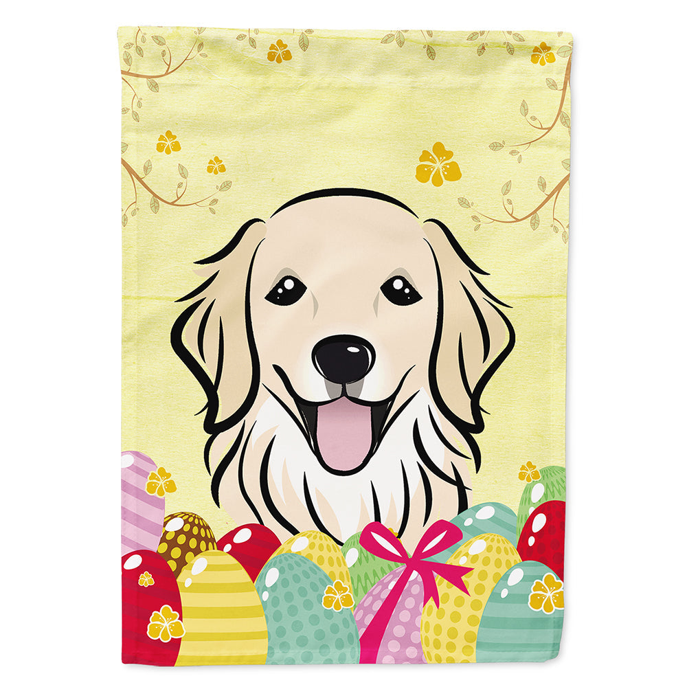 Golden Retriever Easter Egg Hunt House Flag 28x40 Porch Sleeve Pole Decorative Outside Yard Banner Artwork Wall Hanging, Polyester