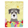Schnauzer Easter Egg Hunt House Flag 28x40 Porch Sleeve Pole Decorative Outside Yard Banner Artwork Wall Hanging, Polyester
