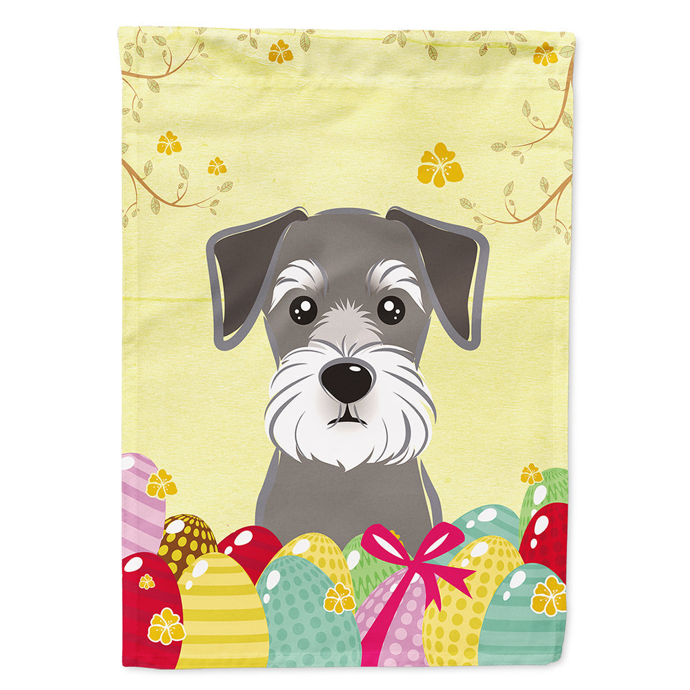 Schnauzer Easter Egg Hunt House Flag 28x40 Porch Sleeve Pole Decorative Outside Yard Banner Artwork Wall Hanging, Polyester