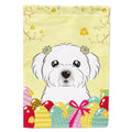 Maltese Easter Egg Hunt House Flag 28x40 Porch Sleeve Pole Decorative Outside Yard Banner Artwork Wall Hanging, Polyester