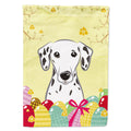 Dalmatian Easter Egg Hunt House Flag 28x40 Porch Sleeve Pole Decorative Outside Yard Banner Artwork Wall Hanging, Polyester