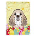 Cocker Spaniel Easter Egg Hunt House Flag 28x40 Porch Sleeve Pole Decorative Outside Yard Banner Artwork Wall Hanging, Polyester