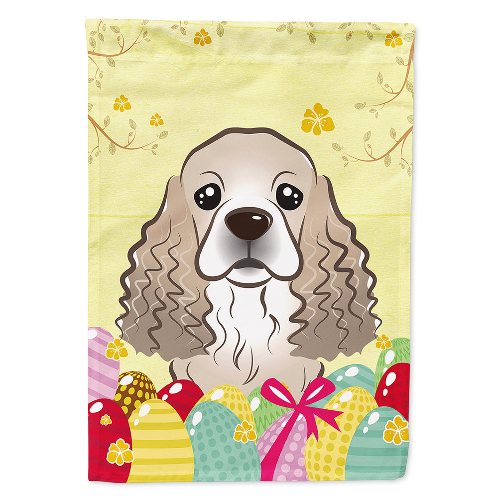 Cocker Spaniel Easter Egg Hunt House Flag 28x40 Porch Sleeve Pole Decorative Outside Yard Banner Artwork Wall Hanging, Polyester