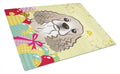 Cocker Spaniel Easter Egg Hunt Cutting Board Tempered Glass Kitchen Cutting Surface, Heat Resistant Chopping, Non-Slip Feet, Food Prep & Serving
