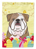 English Bulldog  Easter Egg Hunt House Flag 28x40 Porch Sleeve Pole Decorative Outside Yard Banner Artwork Wall Hanging, Polyester