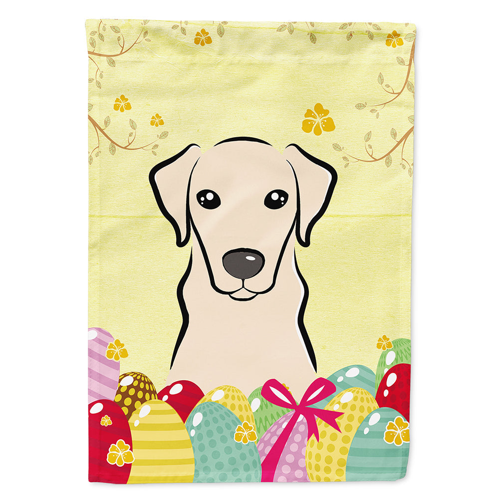 Yellow Labrador Easter Egg Hunt House Flag 28x40 Porch Sleeve Pole Decorative Outside Yard Banner Artwork Wall Hanging, Polyester