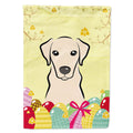 Yellow Labrador Easter Egg Hunt House Flag 28x40 Porch Sleeve Pole Decorative Outside Yard Banner Artwork Wall Hanging, Polyester