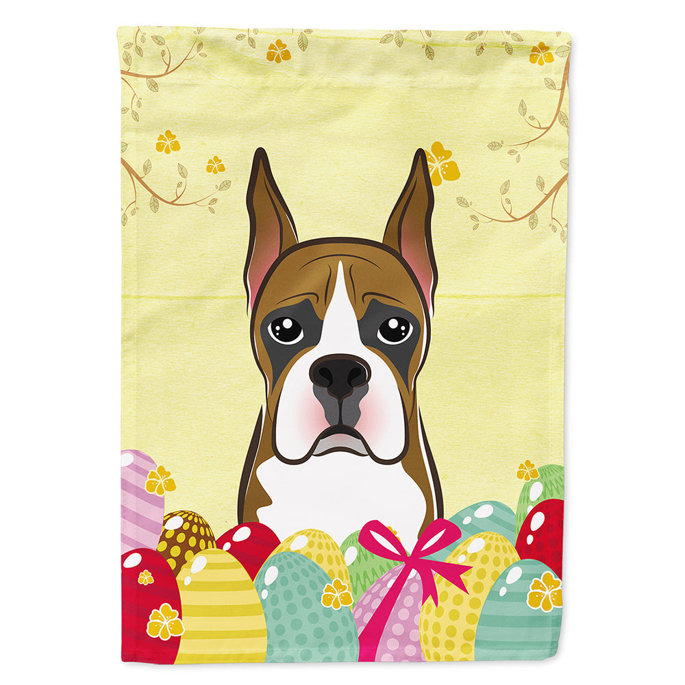 Boxer Easter Egg Hunt House Flag 28x40 Porch Sleeve Pole Decorative Outside Yard Banner Artwork Wall Hanging, Polyester