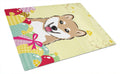 Shiba Inu Easter Egg Hunt Cutting Board Tempered Glass Kitchen Cutting Surface, Heat Resistant Chopping, Non-Slip Feet, Food Prep & Serving