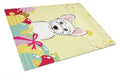 Westie Easter Egg Hunt Cutting Board Tempered Glass Kitchen Cutting Surface, Heat Resistant Chopping, Non-Slip Feet, Food Prep & Serving